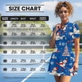 thumbnail image 5 of Chririnla Christmas Snowman Tree Women's Golf Tennis Dresses Short Sleeve Zipper Workout Athletic Dress with Shorts and Pocket for Women Sun Protection A Line Slim Sundress Golf Outfit, 5 of 7