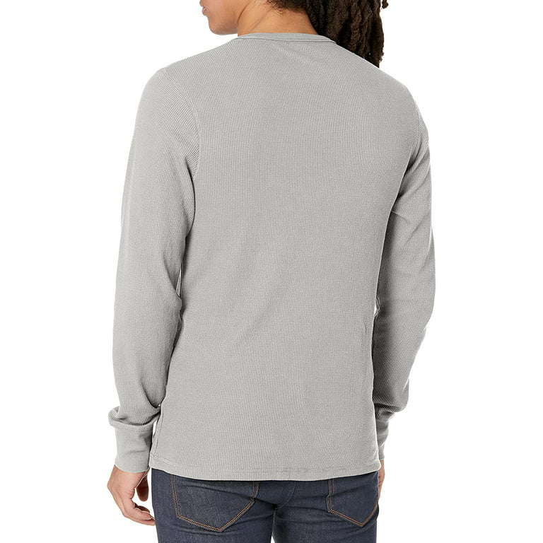 Men's Hilfiger 09T3585 Thermal Long Sleeve Crew Neck Shirt (Grey Heather S) - Walmart.com