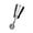 Black3, variant on Metal Watermelon Fork Slicer Ergonomic Rubber Handle Multi Size for Cookie Dough Baking Fruit Cutting Home Camping Tool