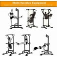 thumbnail image 5 of Yesurprise Power Tower - Pull Up & Dip Station for Home Gym Heavy Duty 330Lbs Free Standing Workout Equipment With Adjustable Height 65"-82.7" Multi-Grip Bars for Chin-Ups Push-Ups Leg Raises, 5 of 7