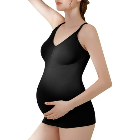 Vividxx Women Nursed Tank Tops Built In Bra Tops For Breastfeeding Maternity Camisole Brasieres With Breast Pads Cozy Mother-to-be Bralette