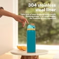 thumbnail image 4 of 32oz Stainless Steel Insulated Water Bottle Bounce Lid Portable Travel Mug (White) White White White, 4 of 5