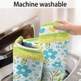 thumbnail image 4 of Blue Pioneer Flower Striped Pattern Bathroom Rugs Mat,Non Slip Microfiber Bathroom Rug,Rubber Backing,Soft Bathroom Mats for Bathroom Floor,Tub and Shower,20x32in(50x80cm), 4 of 4