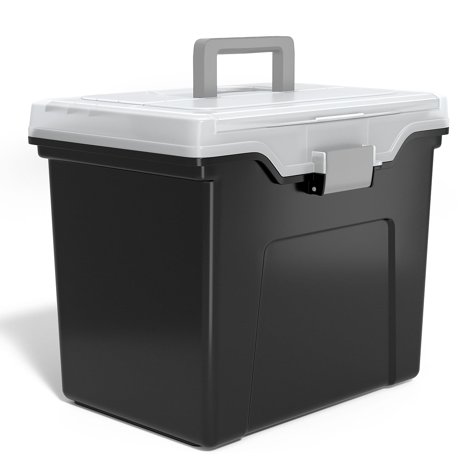 Staples File Box File Portable Tote Letter Size Black (140163/110997)
