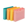 Smead Notes File Jackets, Aqua, Goldenrod, Pink, Yellow, 12 / Pack
