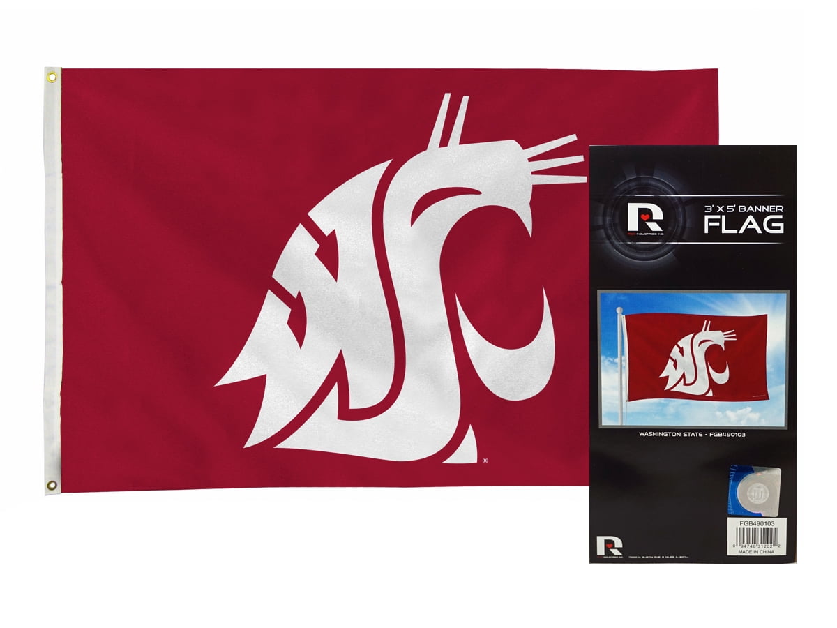Indoor Outdoor 3x5 Banner Flag for the Washington-St-Cougar's