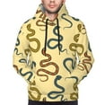 thumbnail image 4 of KLL Various Snake Print Mens Hoodie Long Sleeve Casual Pullover Hooded Sweatshirt Fashion Drawstring Hoodies with Pocket-XX-Large, 4 of 6