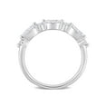 thumbnail image 5 of Created Forever Women's 5/8 Carat T.G.W. Lab Created Diamond Platinum Plated Sterling Silver Semi-Eternity Ring, 5 of 7