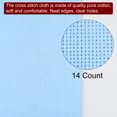 thumbnail image 4 of Unique Bargains 2Pieces 14 Count Cross Stitch Cloth 20 by 28 Inch Embroidery Fabric, Sky Blue, 4 of 6