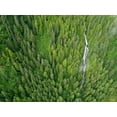 thumbnail image 2 of Souders, Paul 32x25 White Modern Wood Framed Museum Art Print Titled - Alaska-Juneau-Taku Harbor State Marine Park-waterfall on mountainside in coastal rainforest, 2 of 4