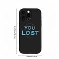 thumbnail image 3 of Stylish iPhone 15 Pro Case - Lightweight Yellowing Resistant with " YOU LOST " Design in Blue & White Circular Orange Outline, 3 of 6