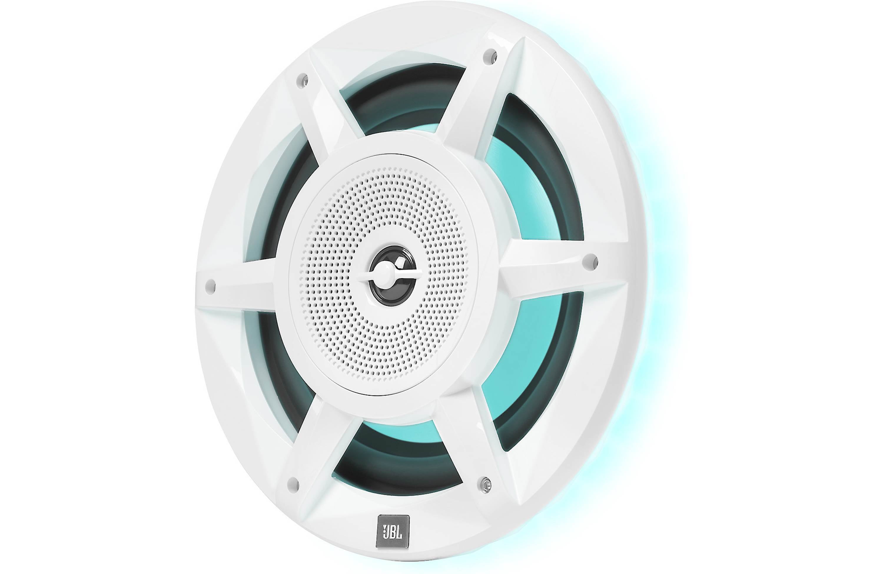 25" White Stadium Series Coaxial Marine RGB Speakers