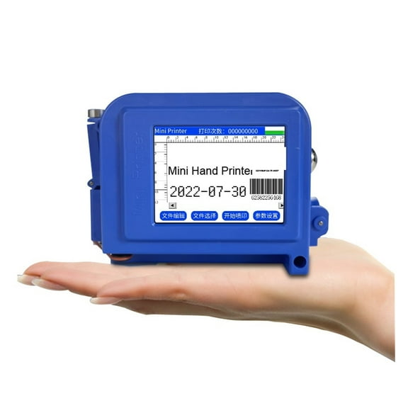 12.7mm Portable Mini Hand Printer Logo Batch Code Handheld Inkjet Printing Machine For Bottle Caps Tin Cans ,Versatile Surface Compatibility