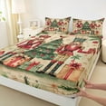 thumbnail image 3 of Manfei Merry Christmas Twin Sheet Sets,Retro Nutcracker Soldier Twin Fitted Sheet,Kids Xmas Gifts Flat Sheet For Child,Breathable Home Decor,3-Piece, 3 of 7