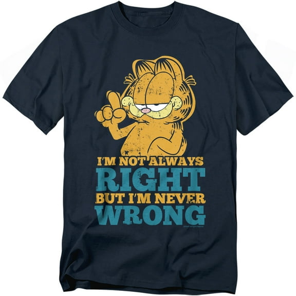 Garfield T-Shirt Never Wrong Unisex Graphic Tee For Men & Women
