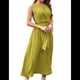 thumbnail image 2 of Vestido Midi Informal Sin Mangas de Verano para Mujer, Ajustado, con Lazo en la Cintura, , 2025 Amarillo XXL, 2 of 10