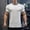 White, variant on Men's Basketball Training Solid Color Stripe Stretch Sports T Shirt Muscle Semi Tight Fitness Short Sleeve for Optimal Performance
