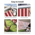 thumbnail image 7 of 4th of July RV Awning Sun Shade Screen 9'X15.3' Red Stars Stripes Mesh Sunscreen Freedom Floral Vase Awning Shade Screen with Zipper UV Blocker Completed Kits for RV Motorhome Camper Trailer, 7 of 7