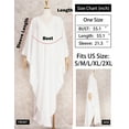 thumbnail image 6 of EDOLYNSA Women's White Kaftan Maxi Dress Loose Fit Frock Dress Plus Size Kimono Dress, 6 of 8