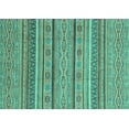 thumbnail image 1 of Ahgly Company Machine Washable Indoor Rectangle Abstract Turquoise Blue Modern Area Rugs, 8' x 12', 1 of 4