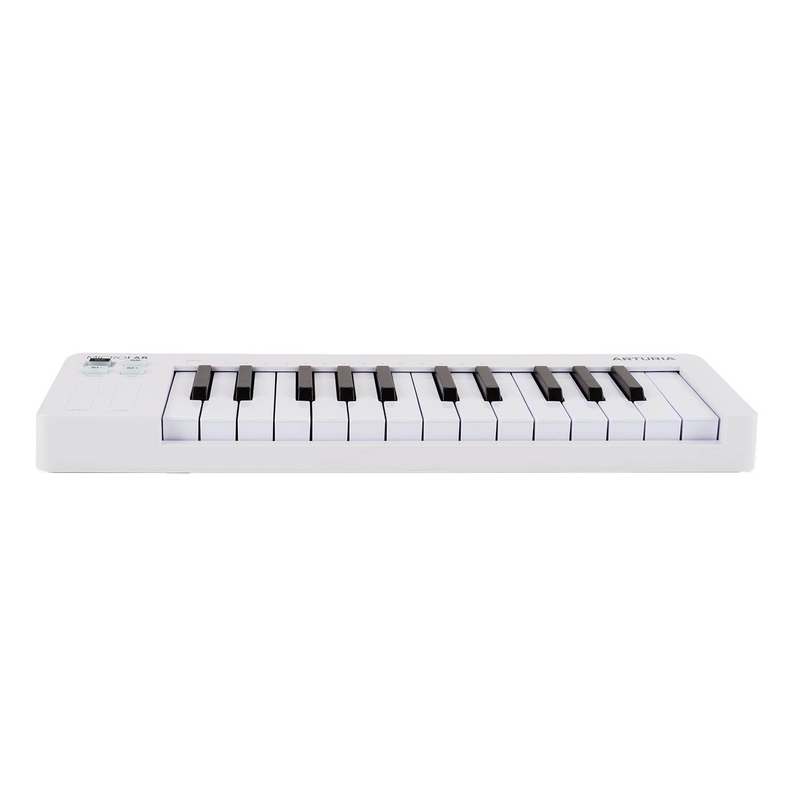 Arturia MicroLab mk3 White Ultra-Compact MIDI Controller with Case Package