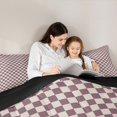 thumbnail image 4 of jejeloiu Geometric Plaid Twin Bedding Sets,7-Piece,Modern Geometric Aesthetic Bedding Comforter Set,Purple Beige Sheet Sets For Girls,Microfiber Room Decoration Reversible, 4 of 7