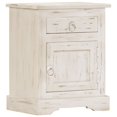 thumbnail image 3 of vidaXL Bedside Cabinet White 15.7"x11.8"x19.7" Solid Mango Wood, 3 of 12