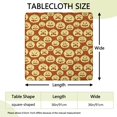 thumbnail image 2 of Halloween Pumpkin Silhouette Pattern Square Fitted Tablecloth with Elastic Edge,Square Table Cover,Washable Elastic Table Cover for Home Kitchen Party Decor 36"x36", 2 of 6