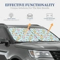 thumbnail image 4 of Fotbe Rabbit Burger Coffee 2-Piece Car Windshield Sun Shade | Sun Blocker for Car Windshield | Foldable Automotive Interior Accessories for Sun Protection-Large, 4 of 7