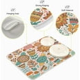 thumbnail image 4 of FREEAMG Absorbent Dishes Drainer/Rack Mat for Countertop Small Size 16 x 18 inch, Microfiber Dish Drying Pads Kitchen Counter Draining Pad Botanic Texture Detailed Flowers, 4 of 7