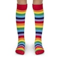 thumbnail image 2 of Dress-Up-America Knee High Socks Striped Socks for Kids - Costume & Everyday Wear - Colorful Rainbow, 2 of 10