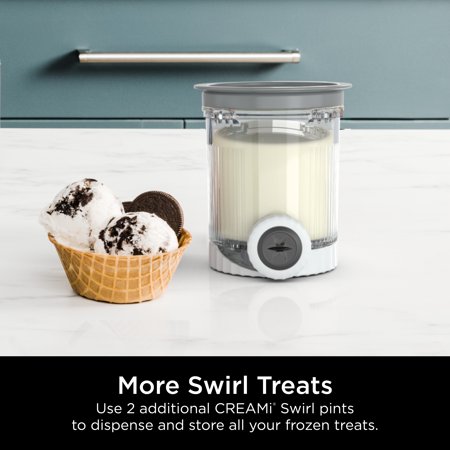 Ninja - Swirl by CREAMi Pints and Lids, 2 Pack - Grey Lids