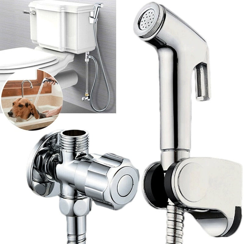 Toilet Bathroom Hand Held Handheld Diaper Sprayer Shower Bidet Spray Hose Holder 