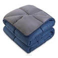 thumbnail image 2 of Linenspa All-Season Reversible Down Alternative Quilted Comforter - Hypoallergenic - Plush Microfiber Fill - Machine Washable - Duvet Insert or Stand-Alone Comforter - Navy/Graphite - Twin, 2 of 6