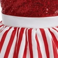 thumbnail image 6 of LIJCC Girls Toddler Sequins Puff Sleeve Christmas Party Dress Kids Tutu Dress - Christmas Candy Cane Party Princess Pageant Ball Gown Tulle Sundress, 6 of 7