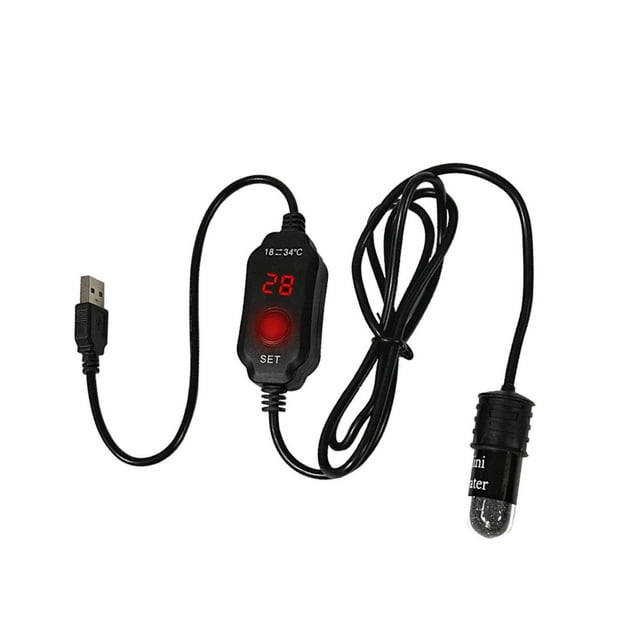 kurtrusly Petit Aquarium Chauffage 10W Thermostat Intelligent Affichage Numérique Réglable