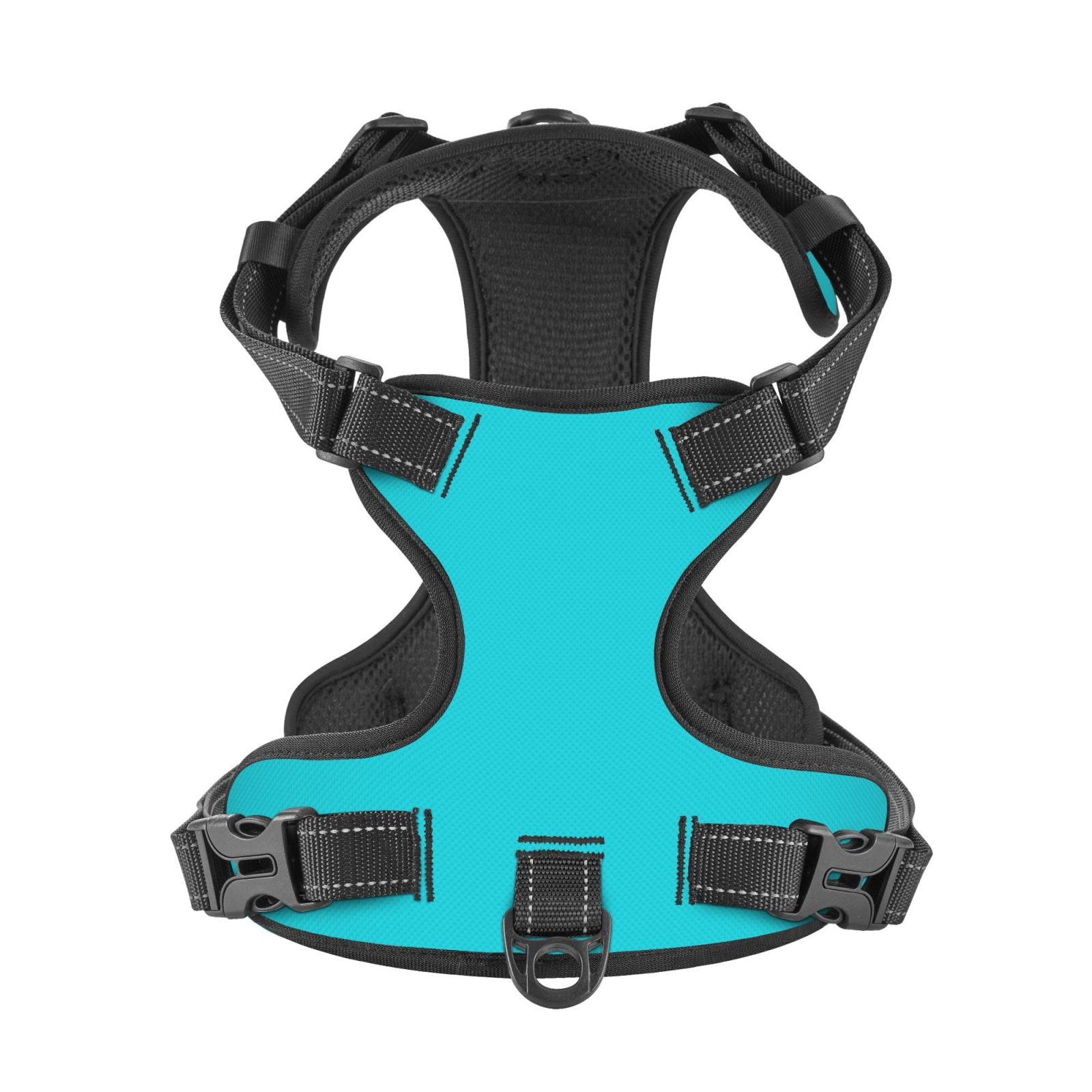 Kdxio Aqua Print No Pull Dog Harness Adjustable Reflective Oxford Easy Control Medium Large Dog Harness For Training And Everyday-X-Large