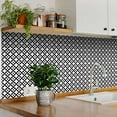 thumbnail image 3 of Mi Alma Vinyl Backsplash Decor - Black White Flower Peel & Stick Tiles 6x6, 3 of 10