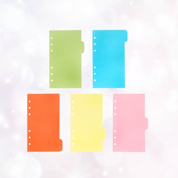 LEORX Loose-Leaf Book Dividers Paper Tab Dividers Assorted Color 1 Set