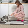 thumbnail image 4 of 2 Piece Grey White Geometric` Rug Kitchen Rug Set, Decor Kitchen Rugs, Absorbent Non-Slip Washable Floor Mats, Home Indoor Runner Rugs 17"x47"+17"x30", 4 of 7