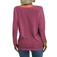 thumbnail image 2 of Sherrylily Women Deep V-neck Tops Long Sleeves T-shirts S-2XL, 2 of 3