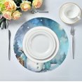 thumbnail image 5 of GZHJMY Christmas Snowman Round Placemats 15.4in, Washable Heat Resistant Table Mats for Dining Tables Kitchen Wedding Party Decoration Plate Mats Set of 1 Table Mat, 5 of 7