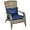Mixed Tan/Dark Blue, variant on BOBOKY Patio Wicker Chair, Outdoor All-Weather Rattan Fire Pit Chair with Soft Cushions, Tall Curved Backrest and Comfortable Armrests for Deck or Garden,Mixed Tan/Sky Blue