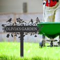 thumbnail image 6 of KAINSY Custom Metal Garden Stake, Personalized Name Sign Decor, Hummingbird Yard Sign with Stakes, Outdoor Gardening Home Decor, Garden Metal Gifts for Gardeners(10inches), 6 of 9