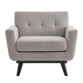 thumbnail image 6 of Modway Engage Herringbone Fabric Armchair in Light Gray, 6 of 8