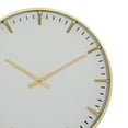 thumbnail image 5 of CosmoLiving by Cosmopolitan 20" Gold Glass Wall Clock with White Face, 5 of 14