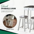 thumbnail image 3 of D1022 Breakfast Pub Set White / Marble Finish, 3 of 4