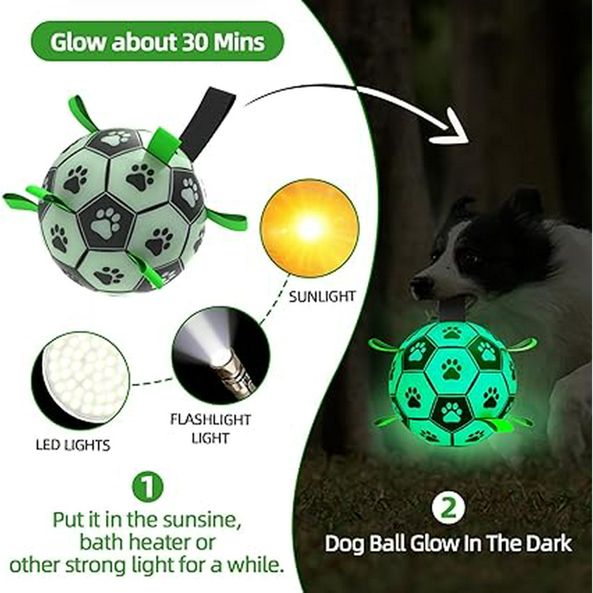 Dog toy light up ball sale