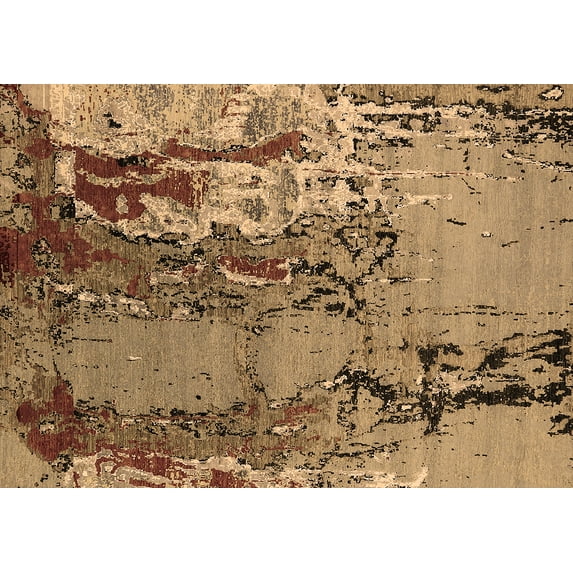 Ahgly Company Indoor Rectangle Oriental Brown Industrial Area Rugs, 2' x 4'