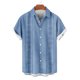 thumbnail image 4 of Blusa y camisa de manga corta con cuello vuelto Camisa casual para hombre Camisa de bolos vintage de manga corta Camisas de verano de playa cubana Camisa con botones Blusa para hombre Poliéster, 4 of 6